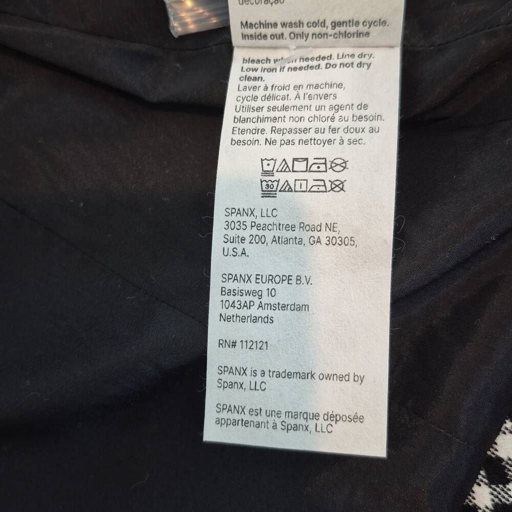 SPANX Women’s Ponte Jacket Jacquard Plaid Cropped Blazer Size S - Picture 12 of 12